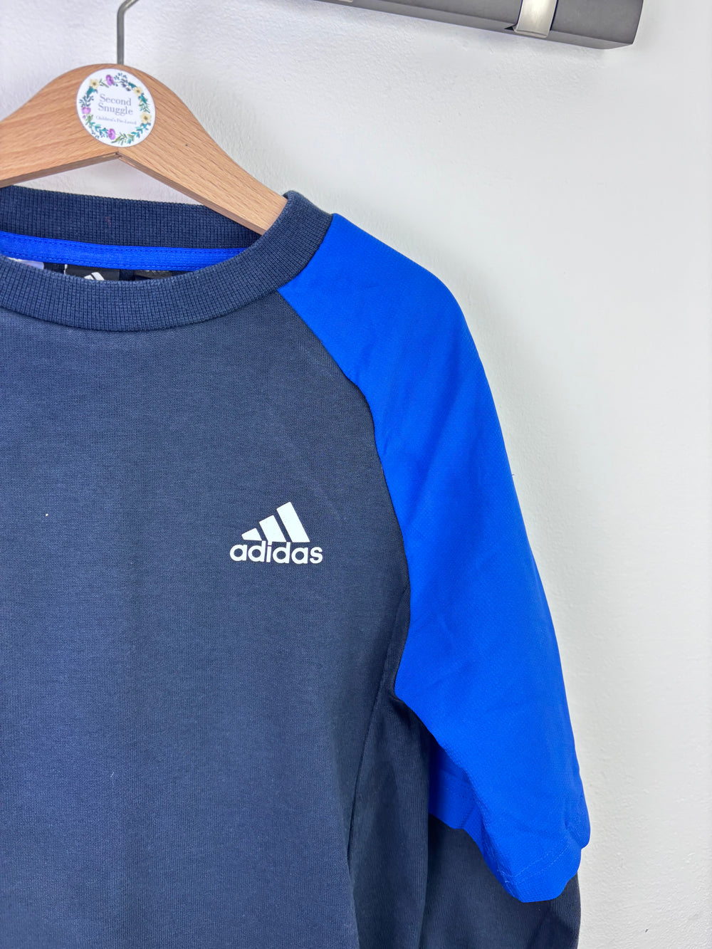 Adidas Navy And Blue Long Sleeve Sports Top 7-8 Years-Tops-Second Snuggle Preloved