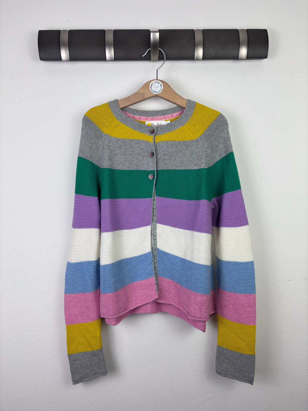 Boden Stripe Knit Cardigan Multicolour 8-9 Years-Cardigans-Second Snuggle Preloved