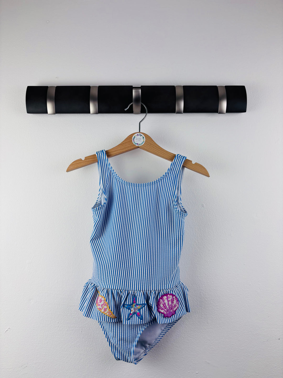 Boden Blue Stripe Shell Swimsuit 4-5 Years