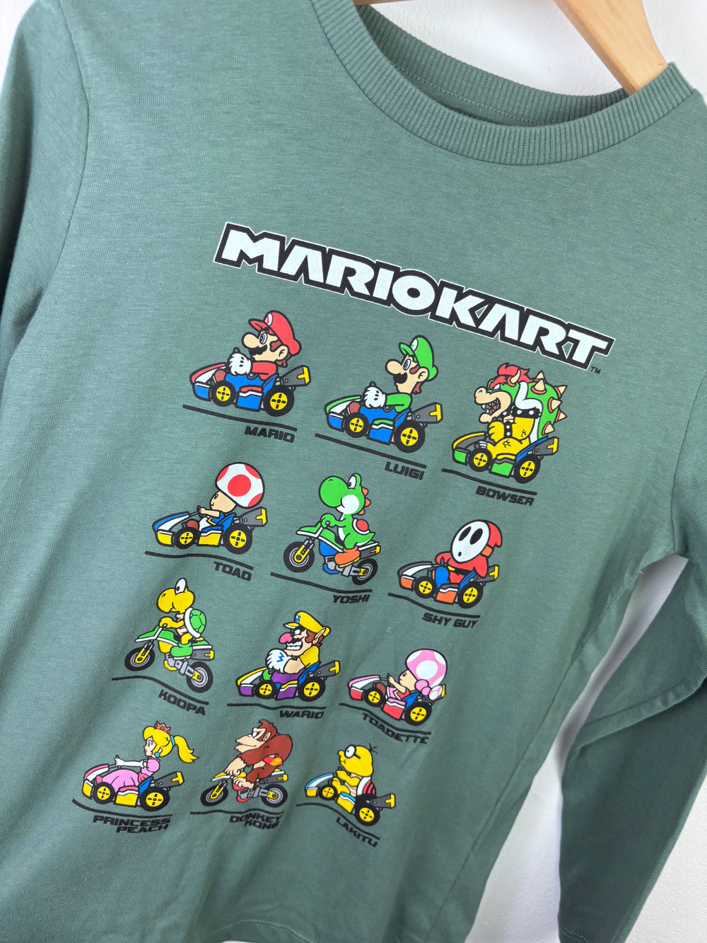 Next Green Mario Kart Long Sleeve Top 9 Years-Tops-Second Snuggle Preloved