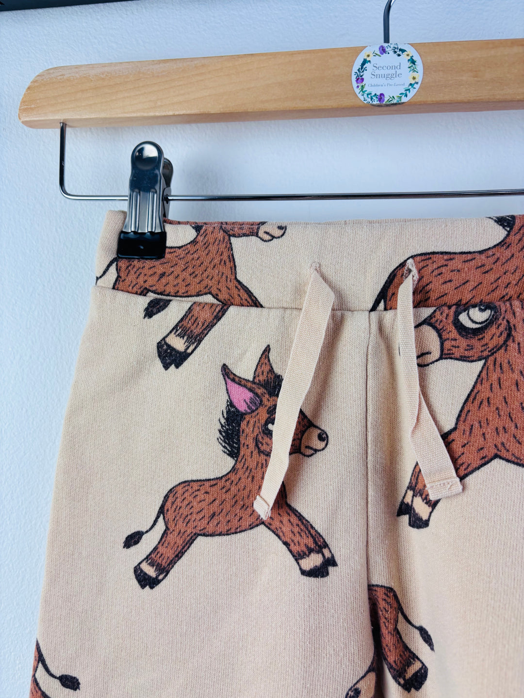 Mini Rodini Beige Horse Print Shorts 80-86 (12-18 Months)