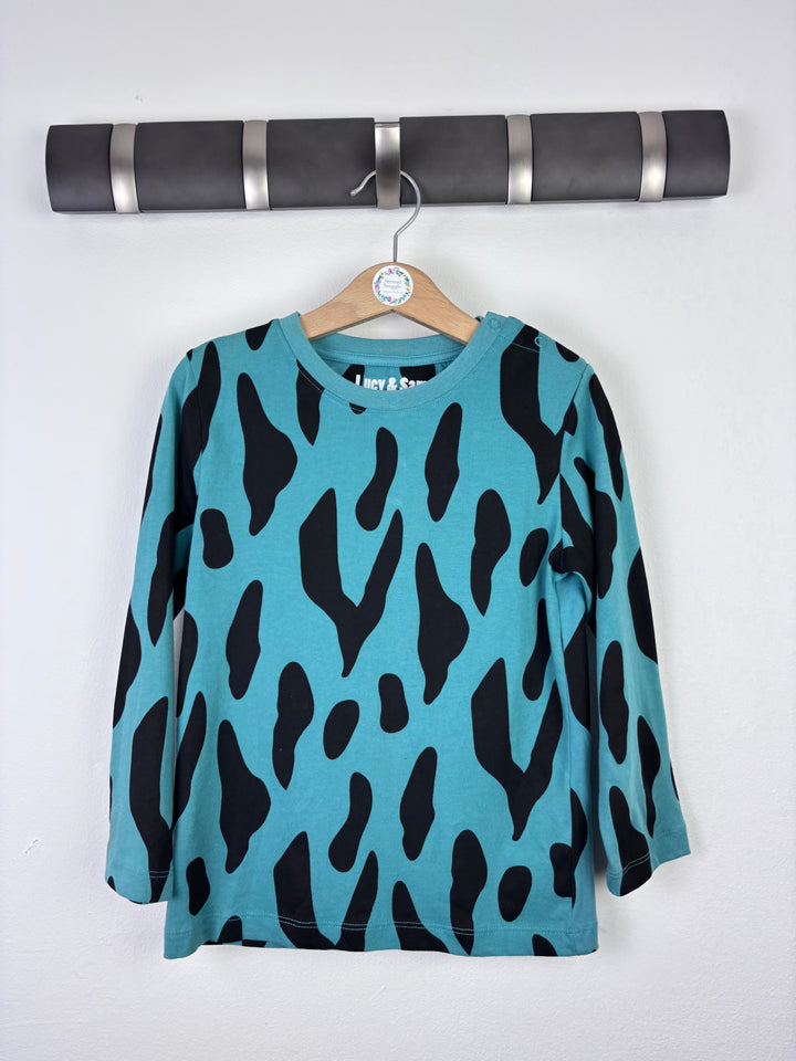 Lucy & Sam Abstract Print Long Sleeve Top 5-6 Years-Tops-Second Snuggle Preloved