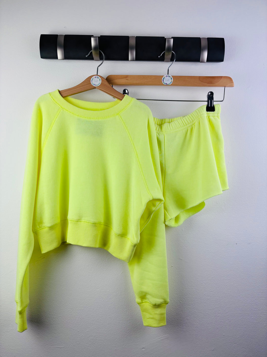 Katie J NYC Neon Yellow Sweat Set Medium Tween (Approx 9-10 Years)