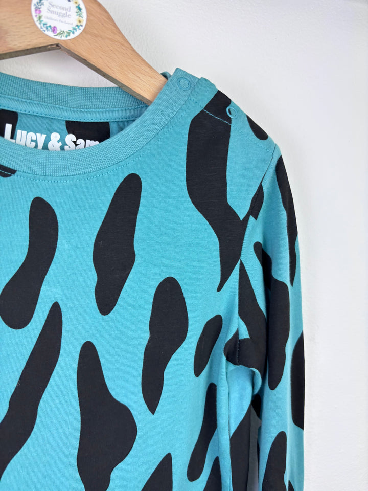 Lucy & Sam Abstract Print Long Sleeve Top 5-6 Years-Tops-Second Snuggle Preloved