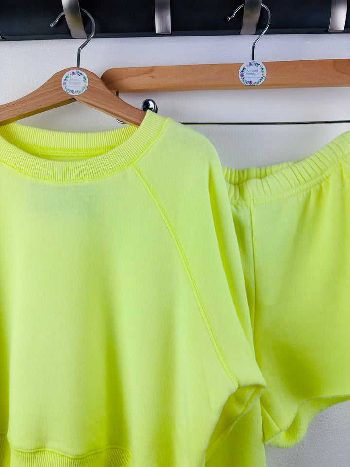 Katie J NYC Neon Yellow Sweat Set Medium Tween (Approx 9-10 Years)