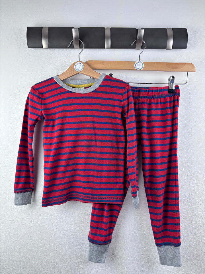 Boden Red Blue Stripe Pyjama Set 5 Years