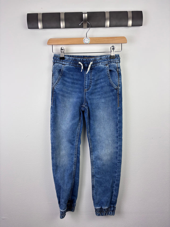 M&S Blue Denim Jogger Jeans 7–8 Years-Trousers-Second Snuggle Preloved