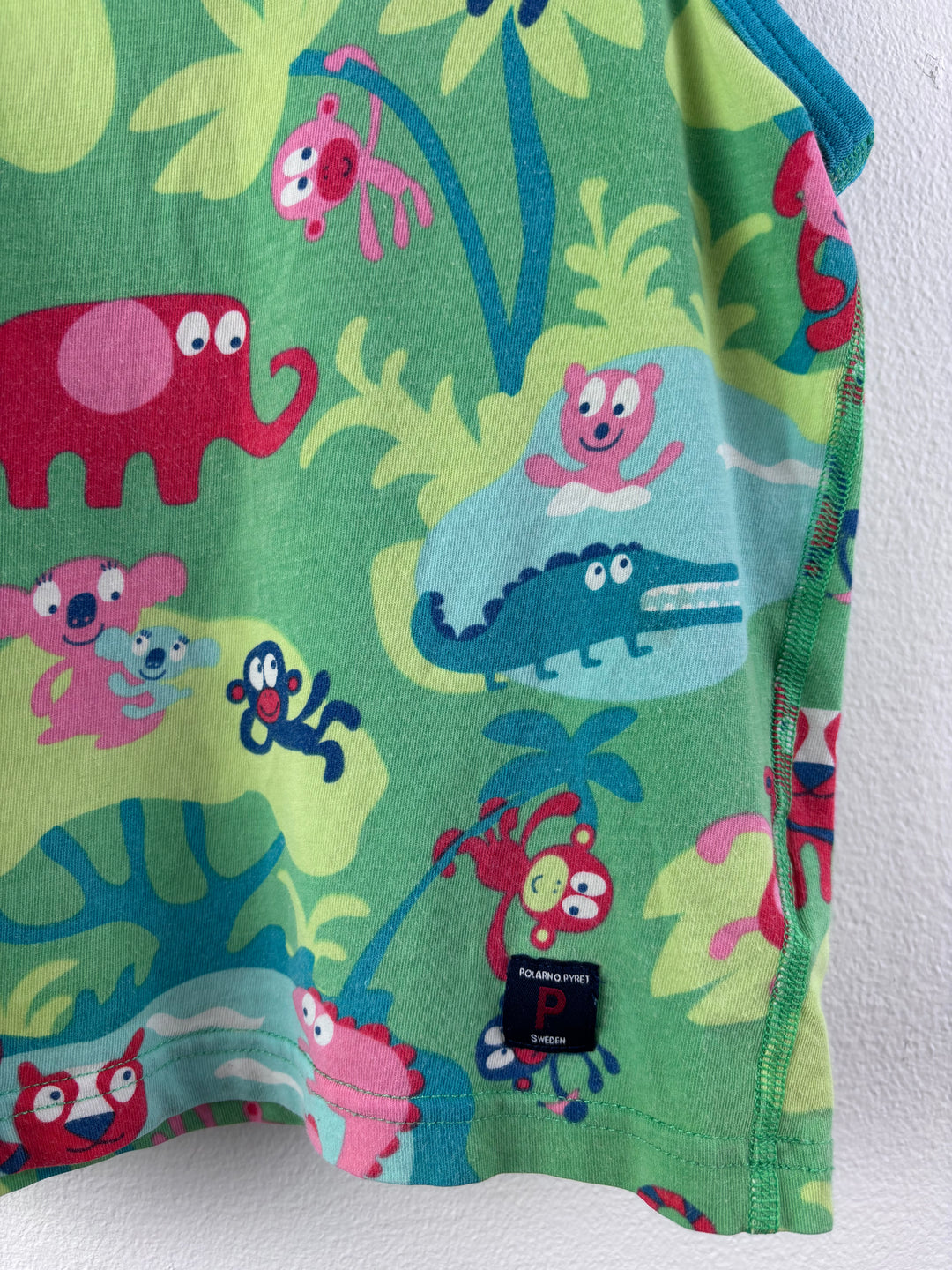 Polarn O. Pyret Green Jungle Vest Top 3-4 Years
