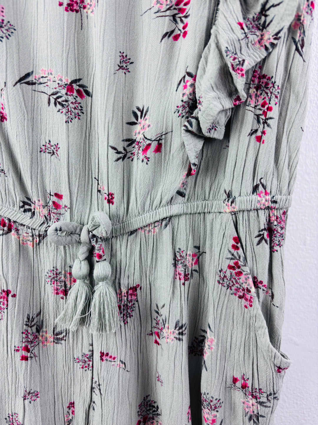 Next Green Floral Frill Jumpsuit 4-5 Years