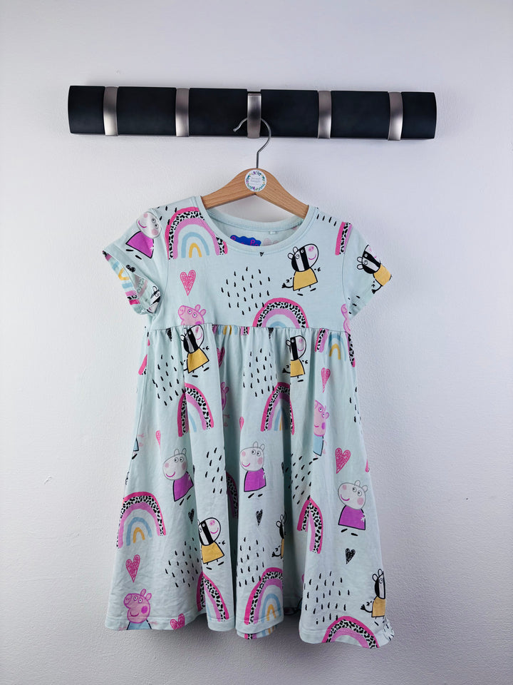 Next Pale Blue Peppa Pig Rainbow Dress 4-5 Years-Dresses-Second Snuggle Preloved