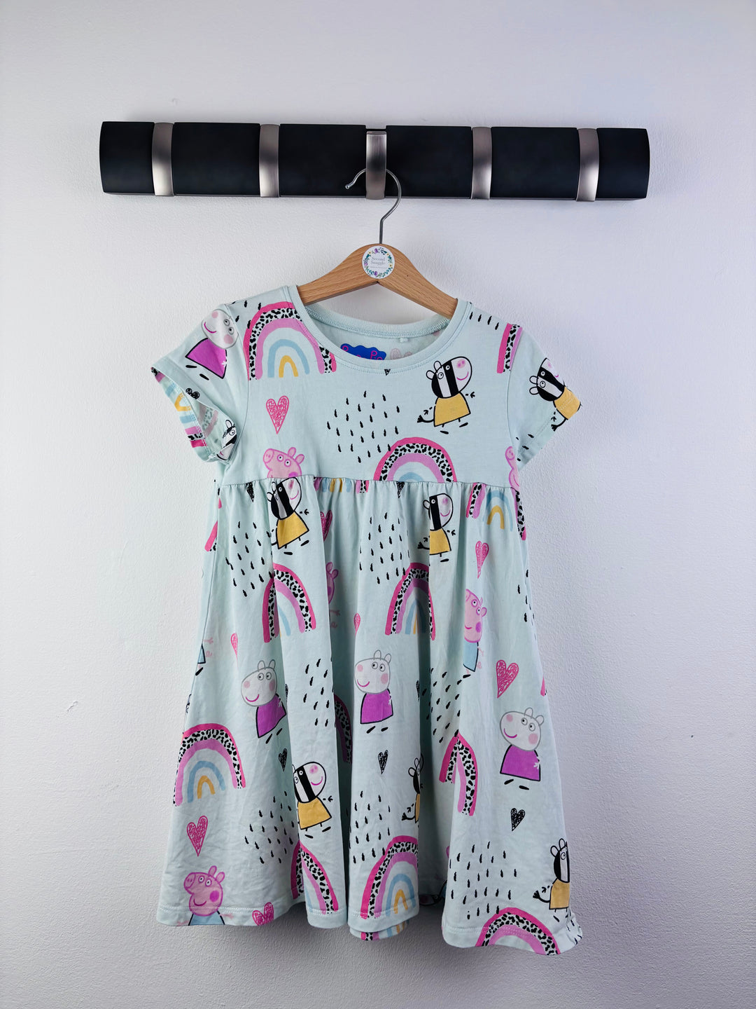 Next Pale Blue Peppa Pig Rainbow Dress 4-5 Years-Dresses-Second Snuggle Preloved