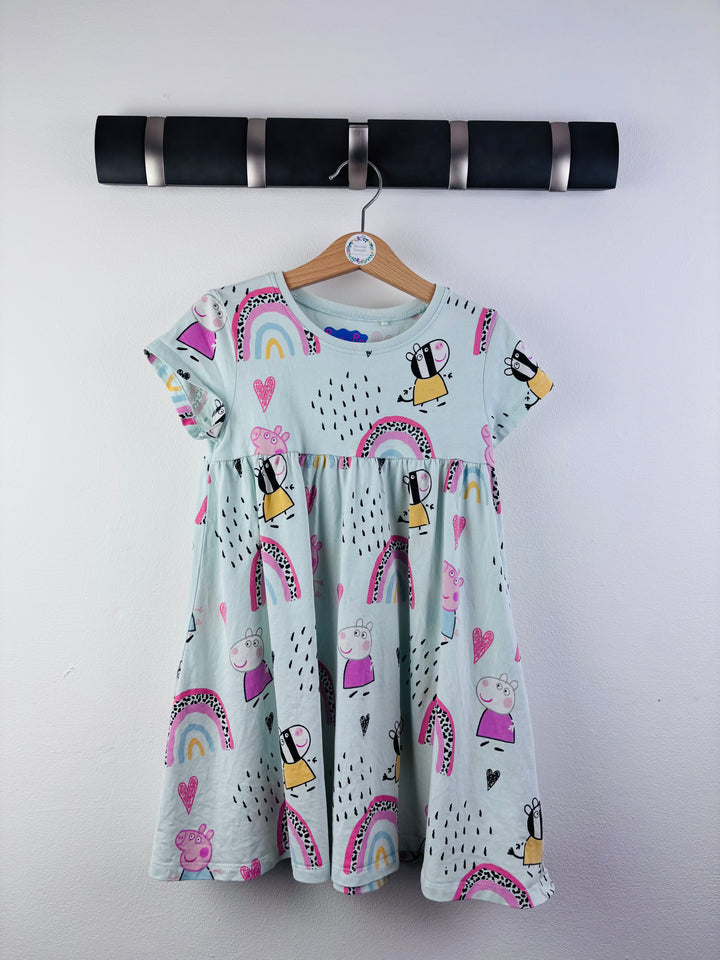 Next Pale Blue Peppa Pig Rainbow Dress 4-5 Years-Dresses-Second Snuggle Preloved