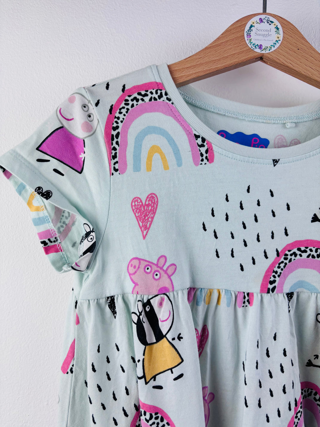 Next Pale Blue Peppa Pig Rainbow Dress 4-5 Years-Dresses-Second Snuggle Preloved