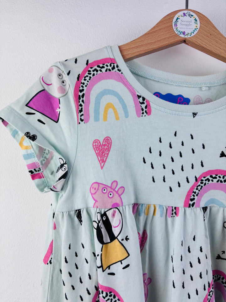 Next Pale Blue Peppa Pig Rainbow Dress 4-5 Years-Dresses-Second Snuggle Preloved
