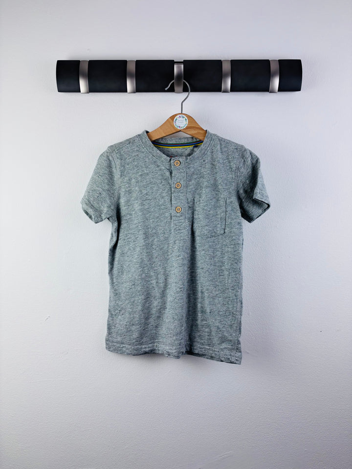 Boden Grey Henley T-Shirt 5-6 Years-Tops-Second Snuggle Preloved