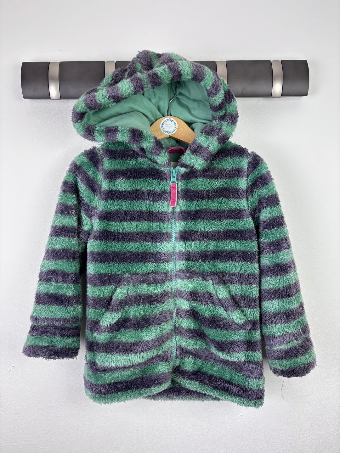 Mini Boden Stripe Fleece Hoodie 3–4 Years