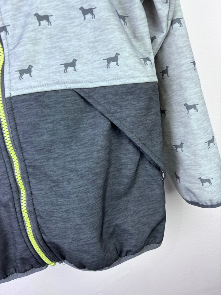 Hatley Grey Hooded Jacket With Dog Print 7 Years