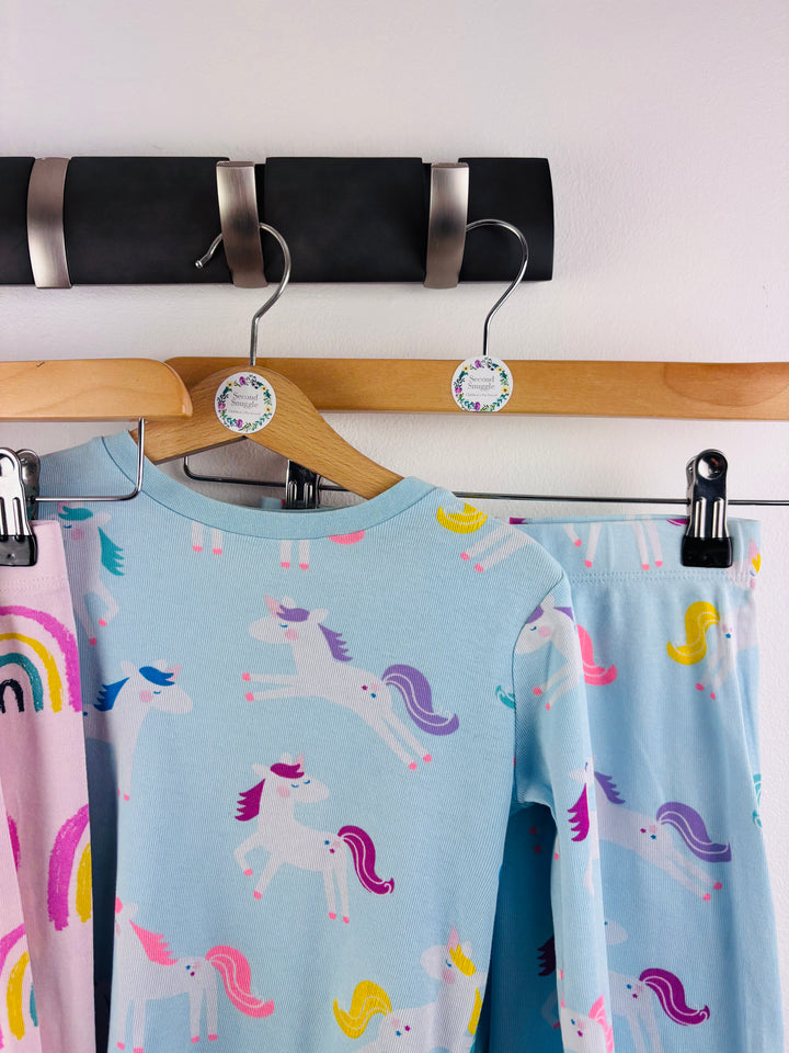 M&S Rainbow & Unicorn Pyjama Sets 2-3 Years-Night Wear-Second Snuggle Preloved