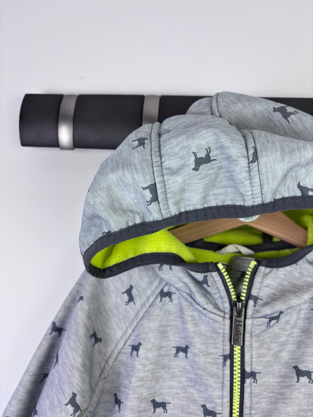 Hatley Grey Hooded Jacket With Dog Print 7 Years