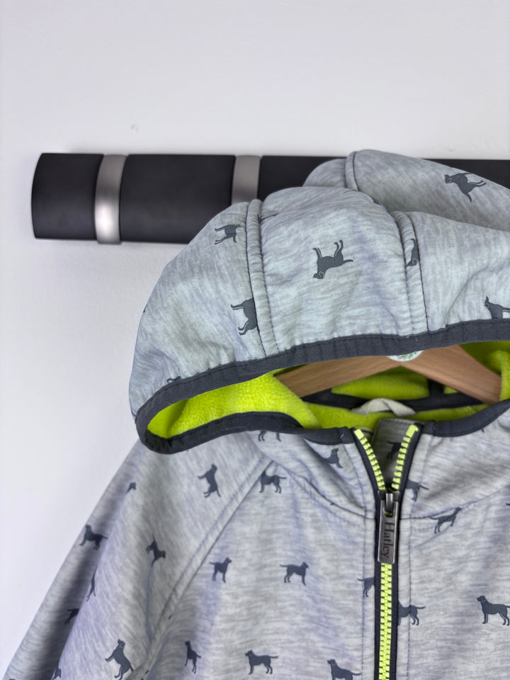 Hatley Grey Hooded Jacket With Dog Print 7 Years