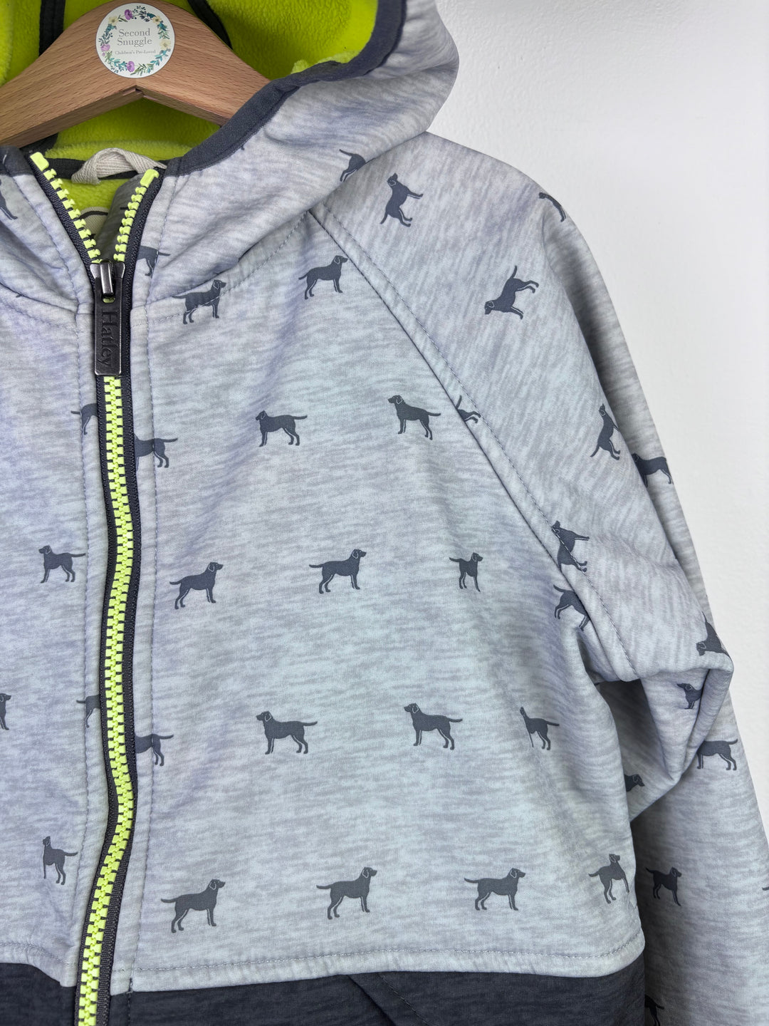 Hatley Grey Hooded Jacket With Dog Print 7 Years