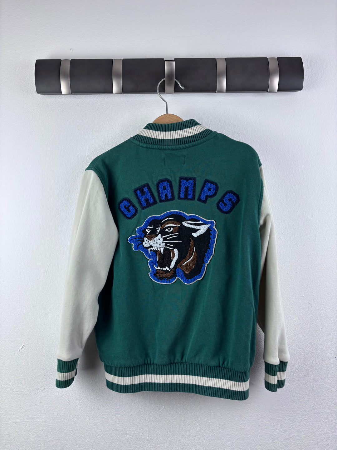 Next Green Varsity Jacket with Badges 4-5 Years-Jackets-Second Snuggle Preloved