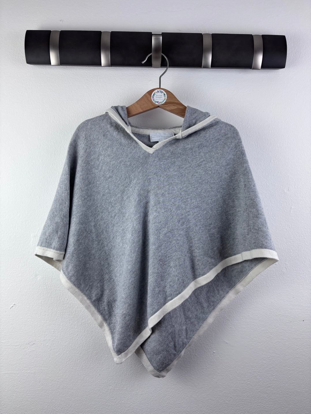 The Little White Company Grey Hooded Poncho 3-4 Years-Ponchos-Second Snuggle Preloved