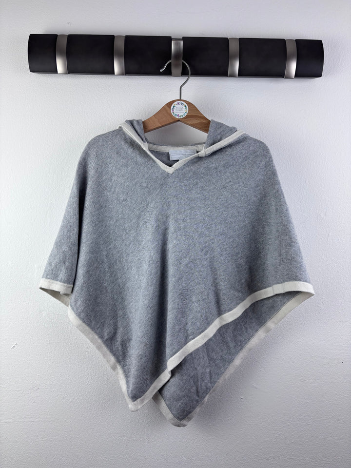 The Little White Company Grey Hooded Poncho 3-4 Years-Ponchos-Second Snuggle Preloved
