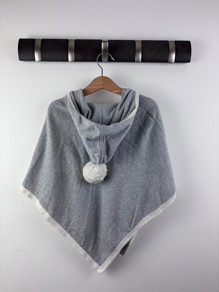 The Little White Company Grey Hooded Poncho 3-4 Years-Ponchos-Second Snuggle Preloved