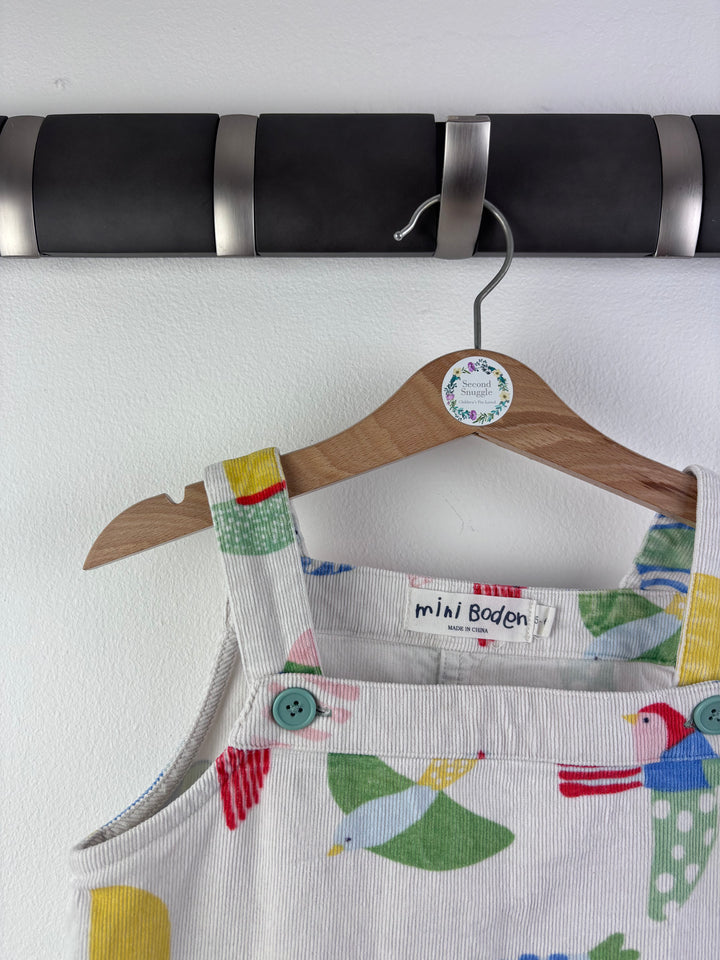 Mini Boden Cream Bird Cord Dress 5-6 Years