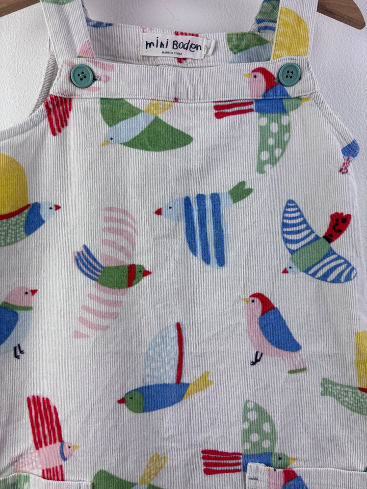 Mini Boden Cream Bird Cord Dress 5-6 Years