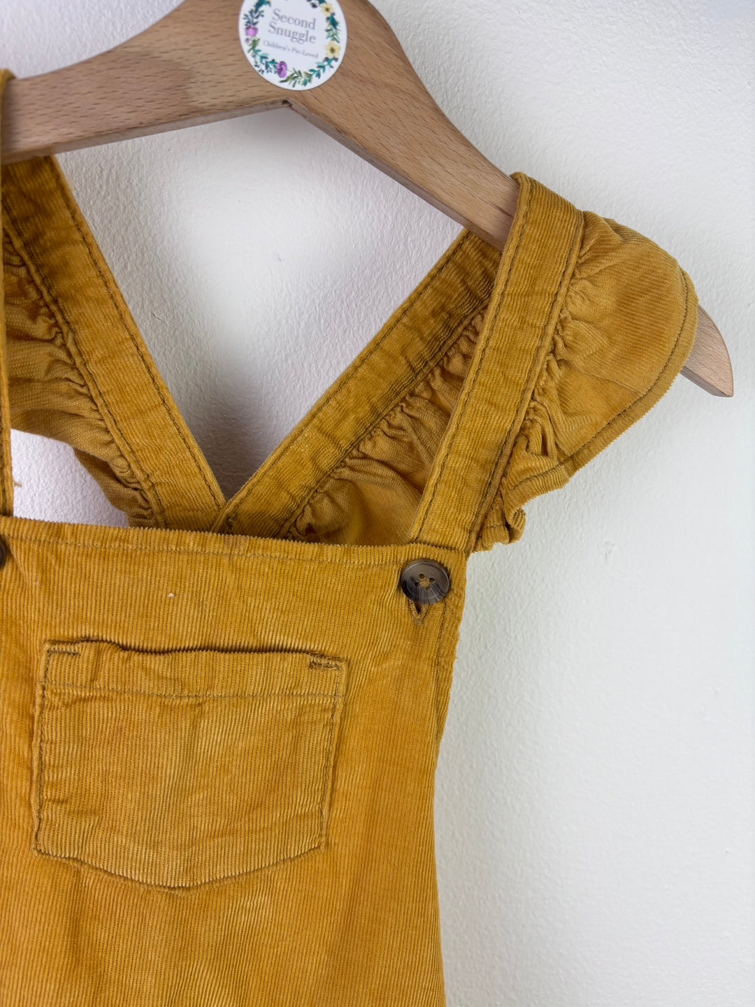 Fred & Flo Mustard Cord Pinafore Dress 4-5 Years-Dresses-Second Snuggle Preloved