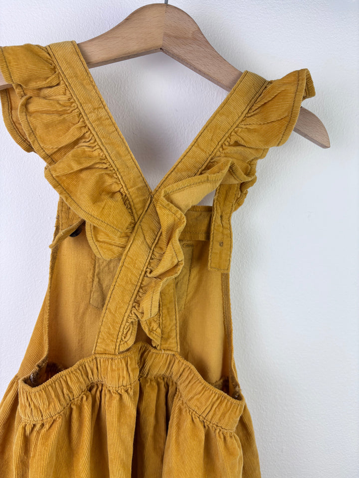 Fred & Flo Mustard Cord Pinafore Dress 4-5 Years-Dresses-Second Snuggle Preloved