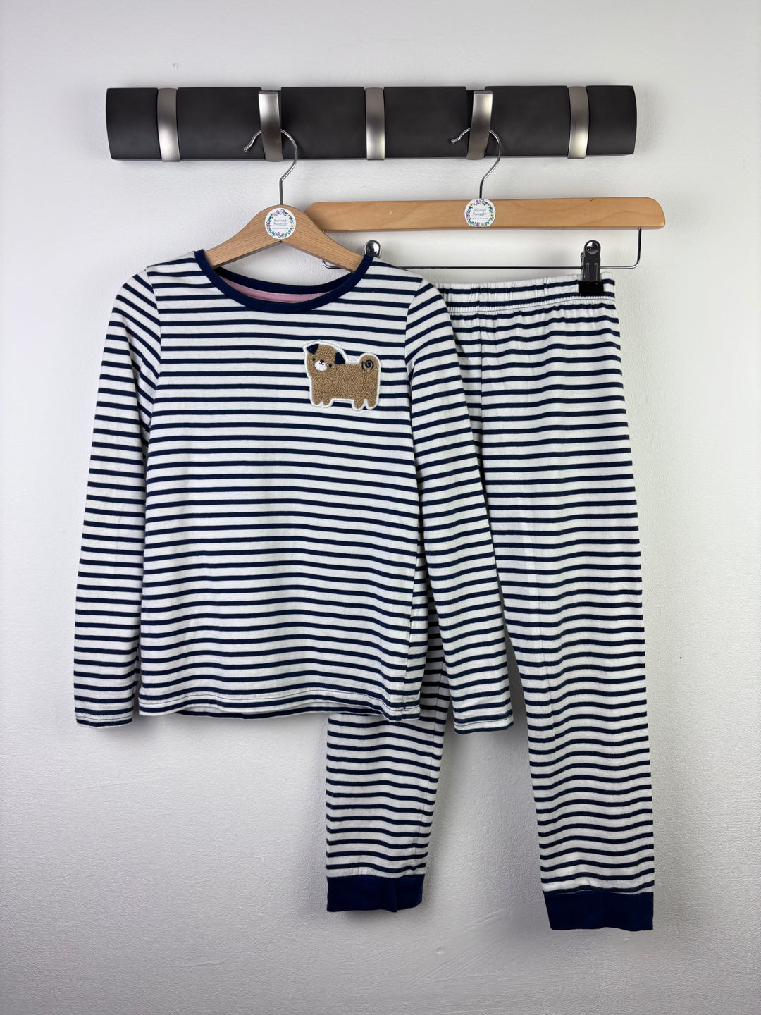 M&S Stripe Pyjama Set 6-7 Years-Night Wear-Second Snuggle Preloved
