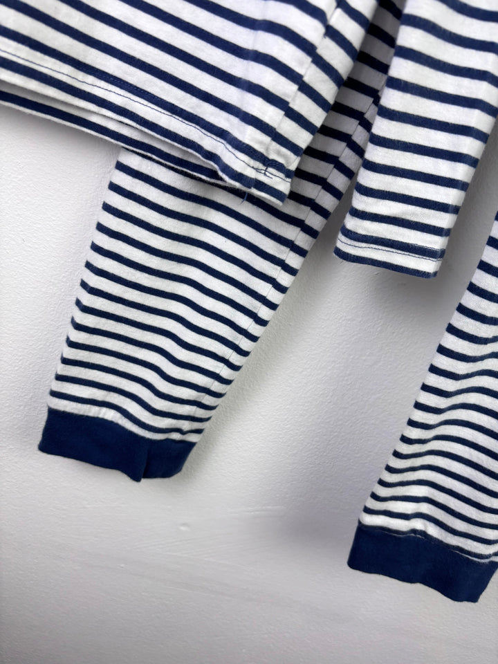 M&S Stripe Pyjama Set 6-7 Years-Night Wear-Second Snuggle Preloved
