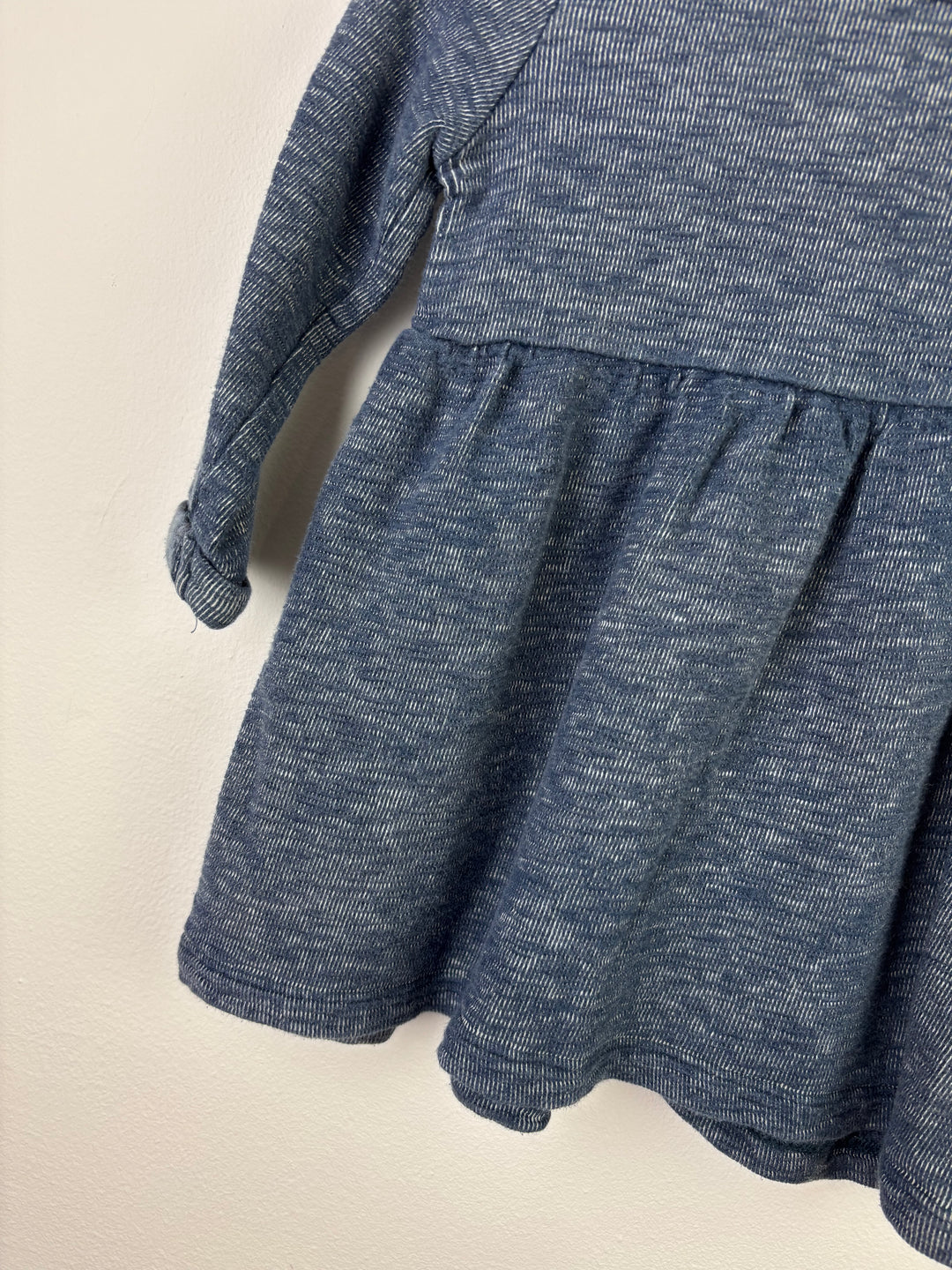 Next Blue Long Sleeve Dress 9-12 Months-Dresses-Second Snuggle Preloved