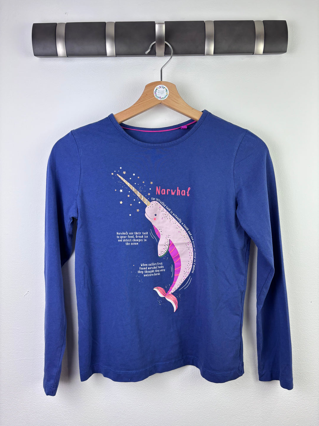 Boden Narwhal Long Sleeve Top 11-12 Years-Tops-Second Snuggle Preloved