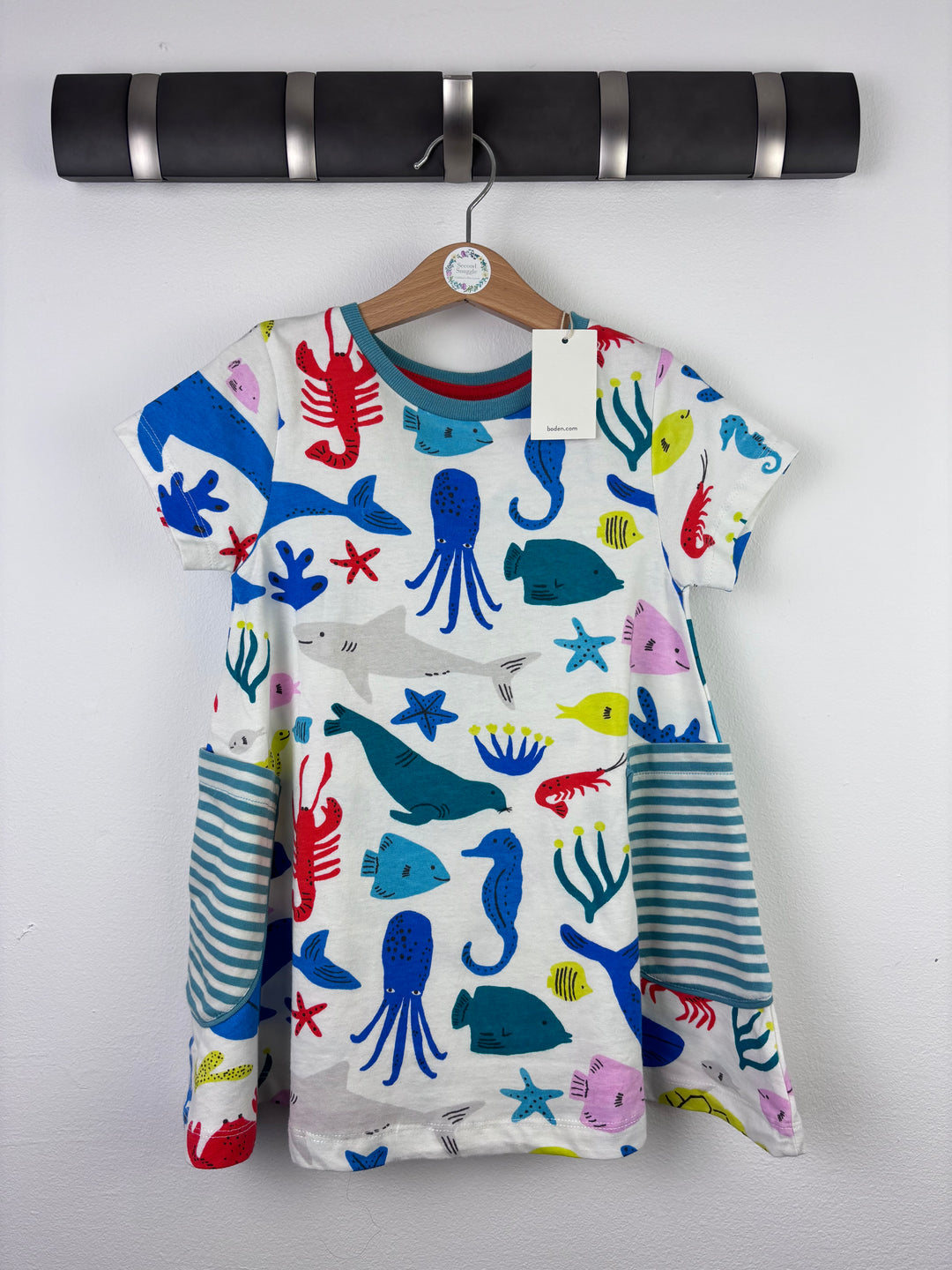 Boden Under the Sea Print Dress 4–5 Years-Dresses-Second Snuggle Preloved