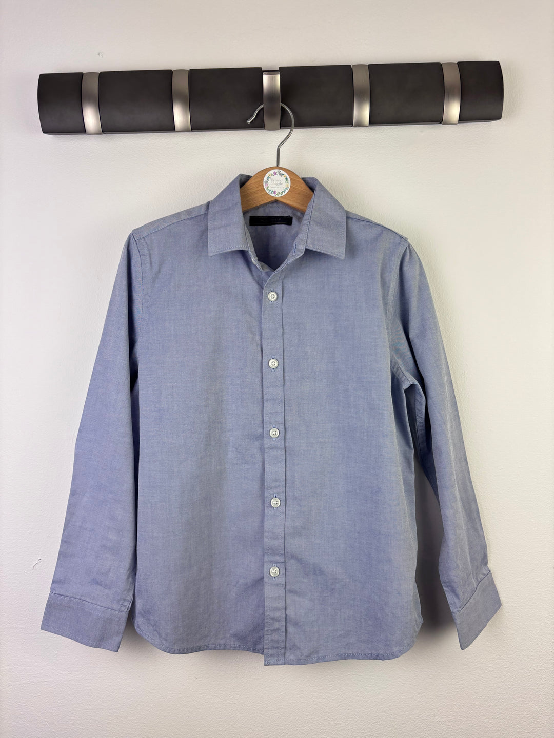 Next Blue Button-Up Shirt 7 Years-Shirts-Second Snuggle Preloved
