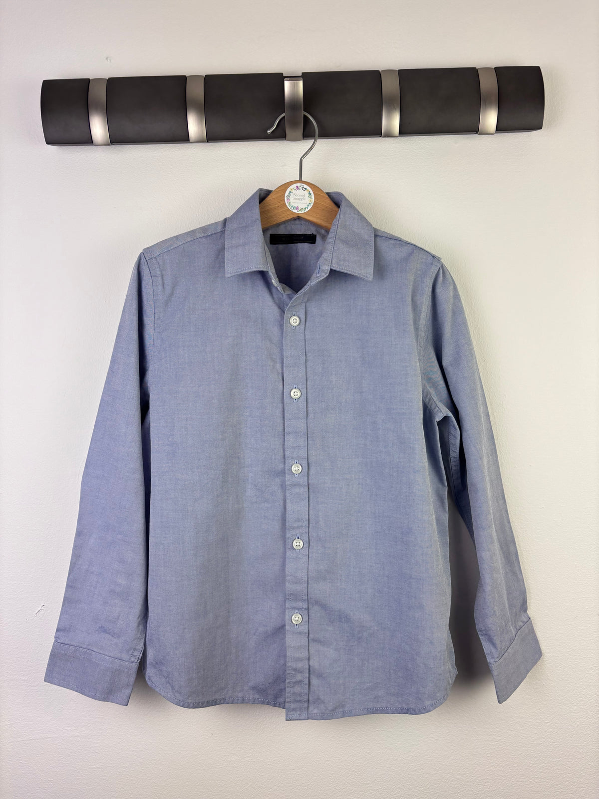 Next Blue Button-Up Shirt 7 Years-Shirts-Second Snuggle Preloved