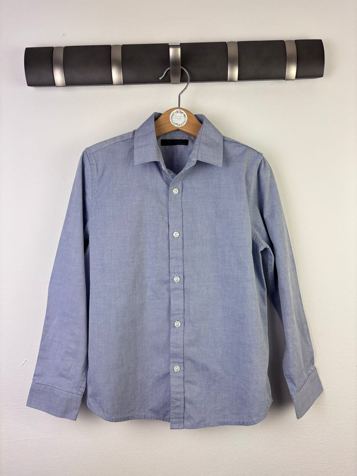 Next Blue Button-Up Shirt 7 Years-Shirts-Second Snuggle Preloved