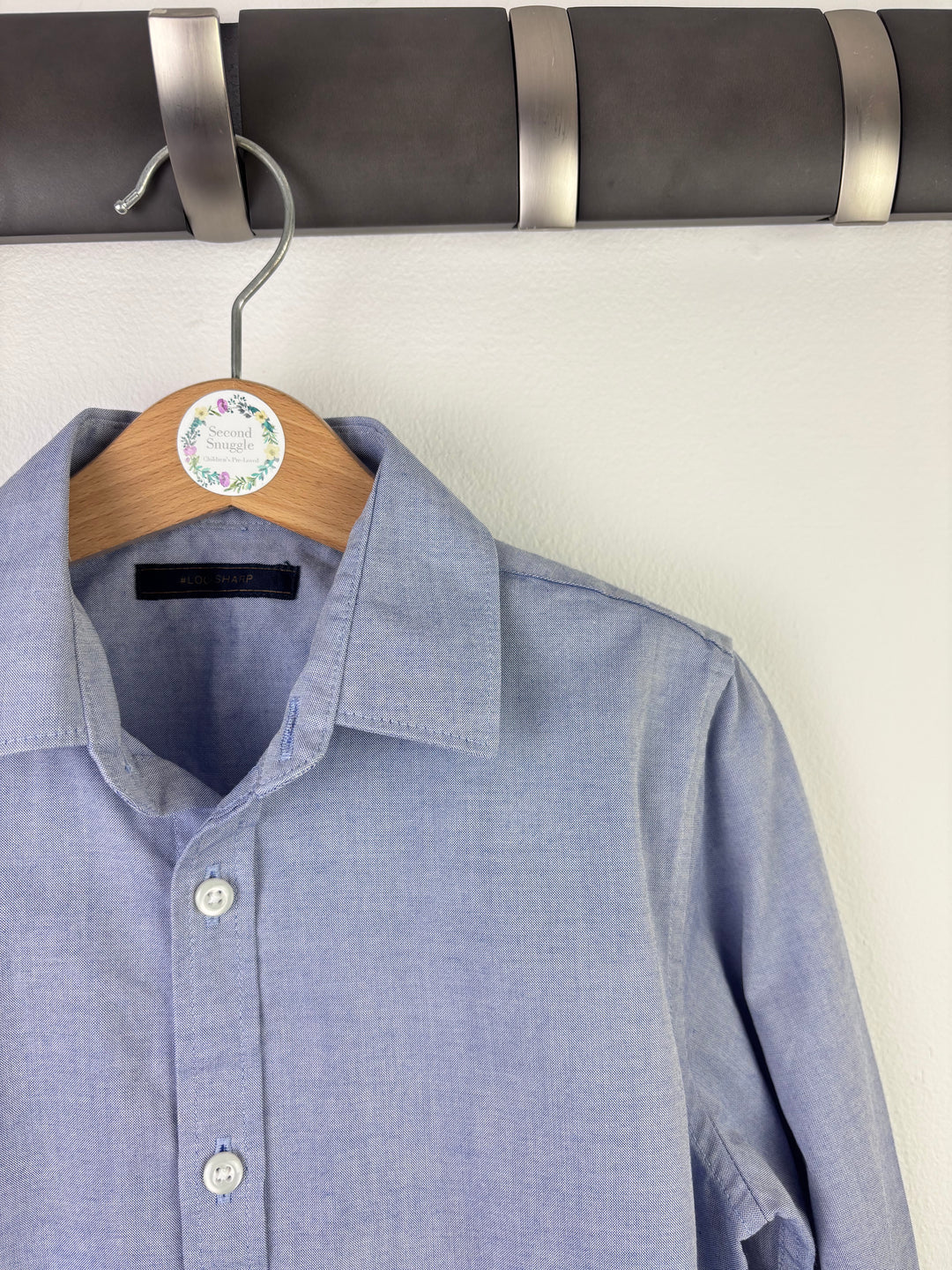 Next Blue Button-Up Shirt 7 Years-Shirts-Second Snuggle Preloved