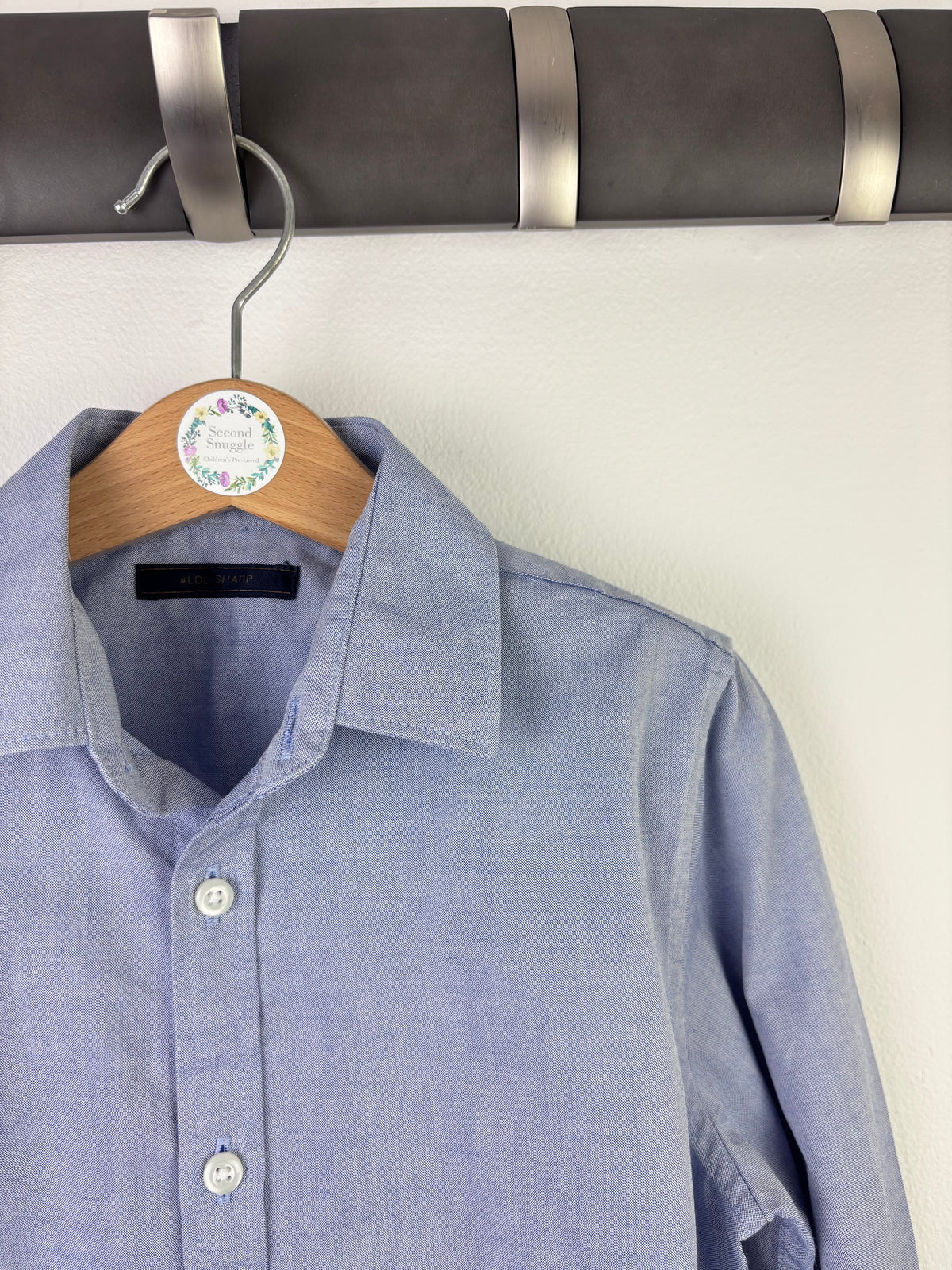 Next Blue Button-Up Shirt 7 Years-Shirts-Second Snuggle Preloved