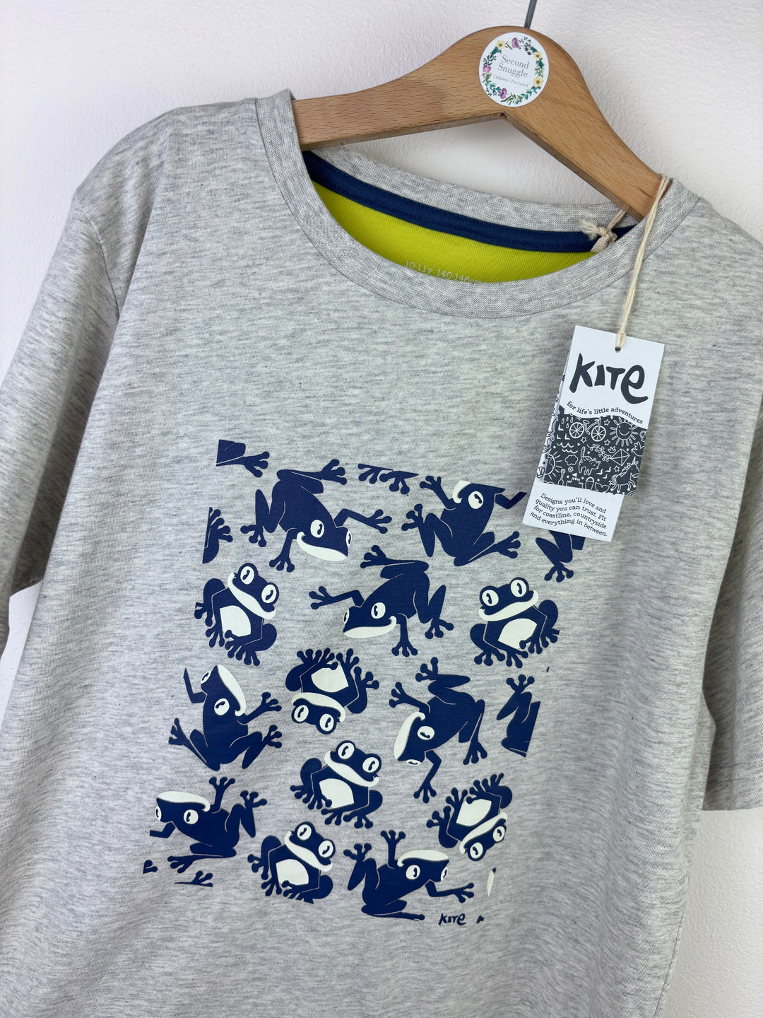 Kite Frog Print Short Sleeve T-Shirt 10–11 Years-Tops-Second Snuggle Preloved