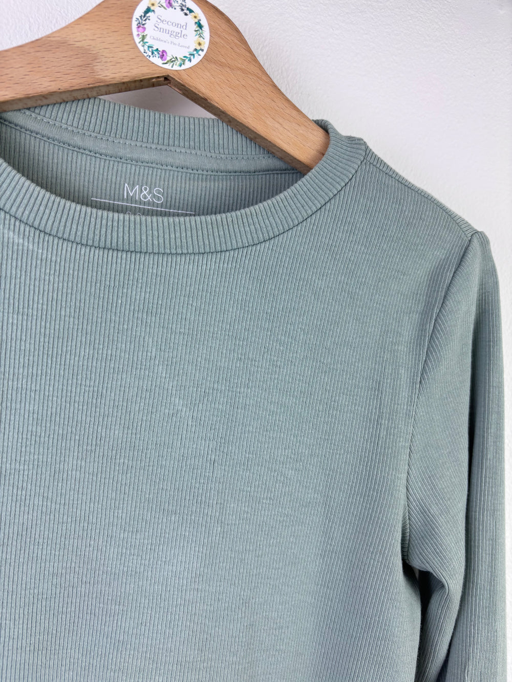 M&S Ribbed Long Sleeve Top 8–9 Years-Tops-Second Snuggle Preloved