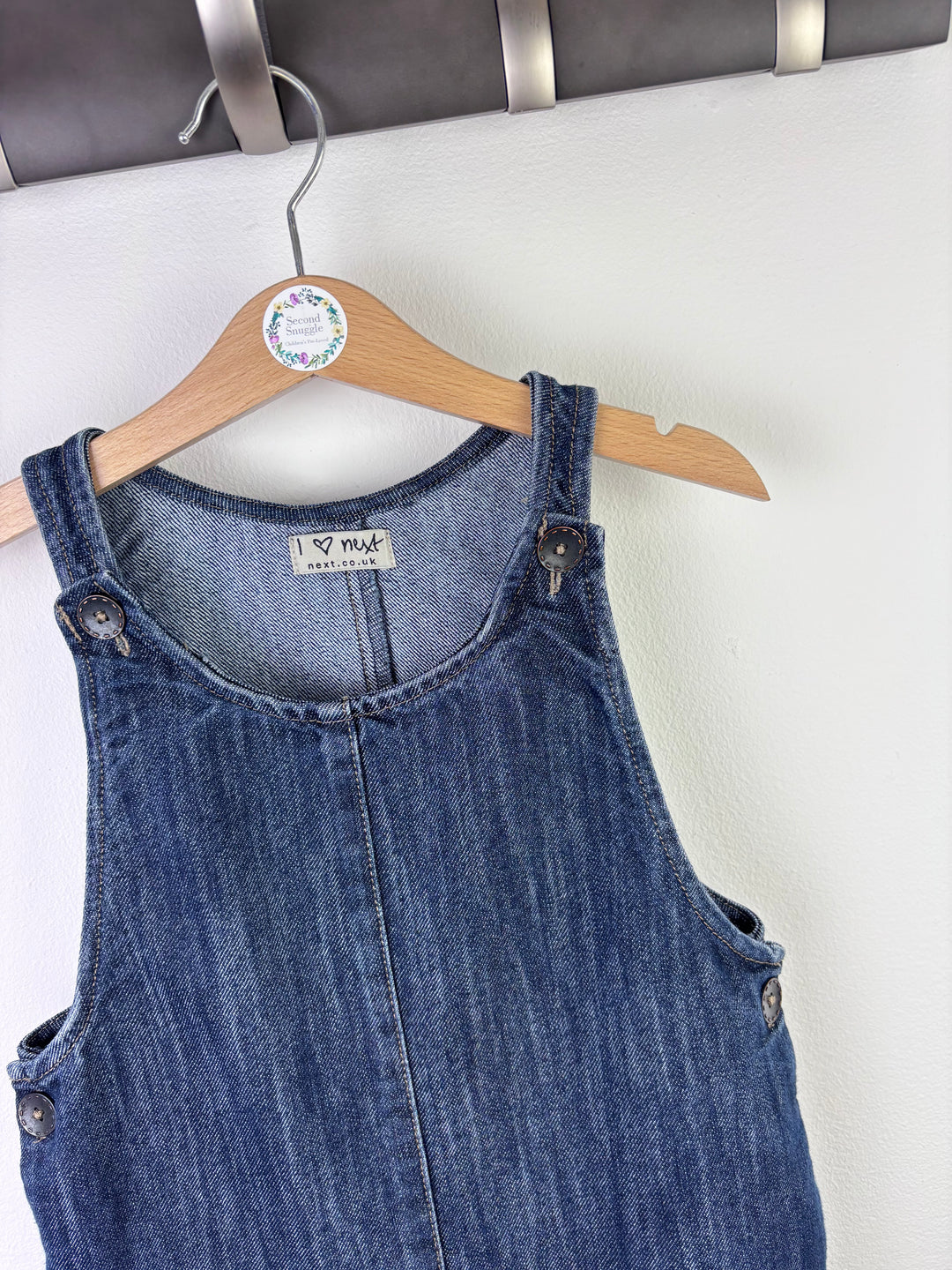Next Denim Pinafore Dress 6–7 Years-Dresses-Second Snuggle Preloved