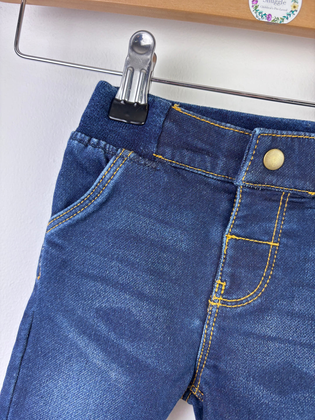 M&S Dark Wash Jeans 3–6 Months-Trousers-Second Snuggle Preloved