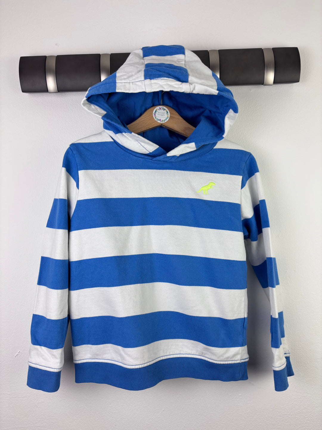 M&S Blue and White Stripe Hoodie 5–6 Years-Hoodies-Second Snuggle Preloved