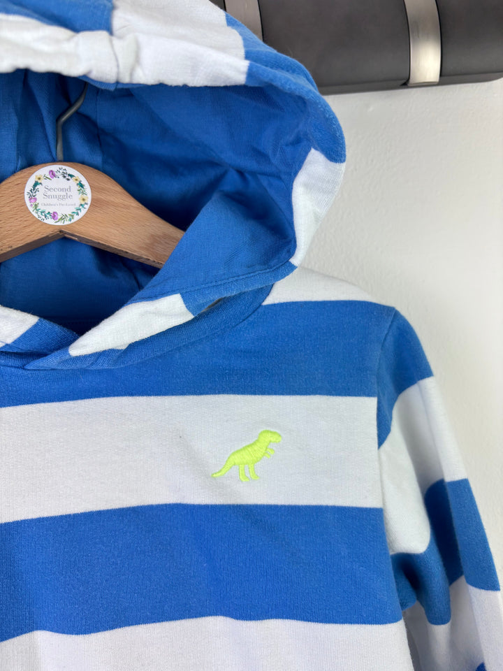 M&S Blue and White Stripe Hoodie 5–6 Years-Hoodies-Second Snuggle Preloved