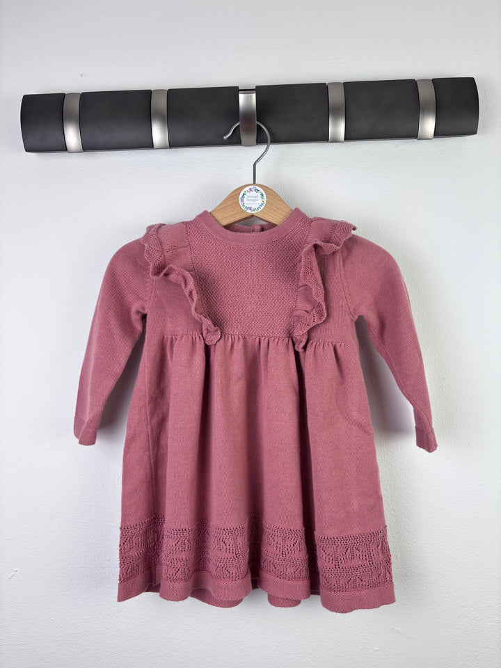 Tu Knit Dress with Frill Detail 6–9 Months-Dresses-Second Snuggle Preloved